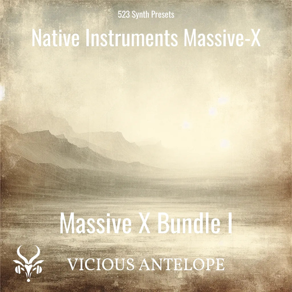 Massive X Bundle I preset pack cover artwork for Massive X – Vicious Antelope