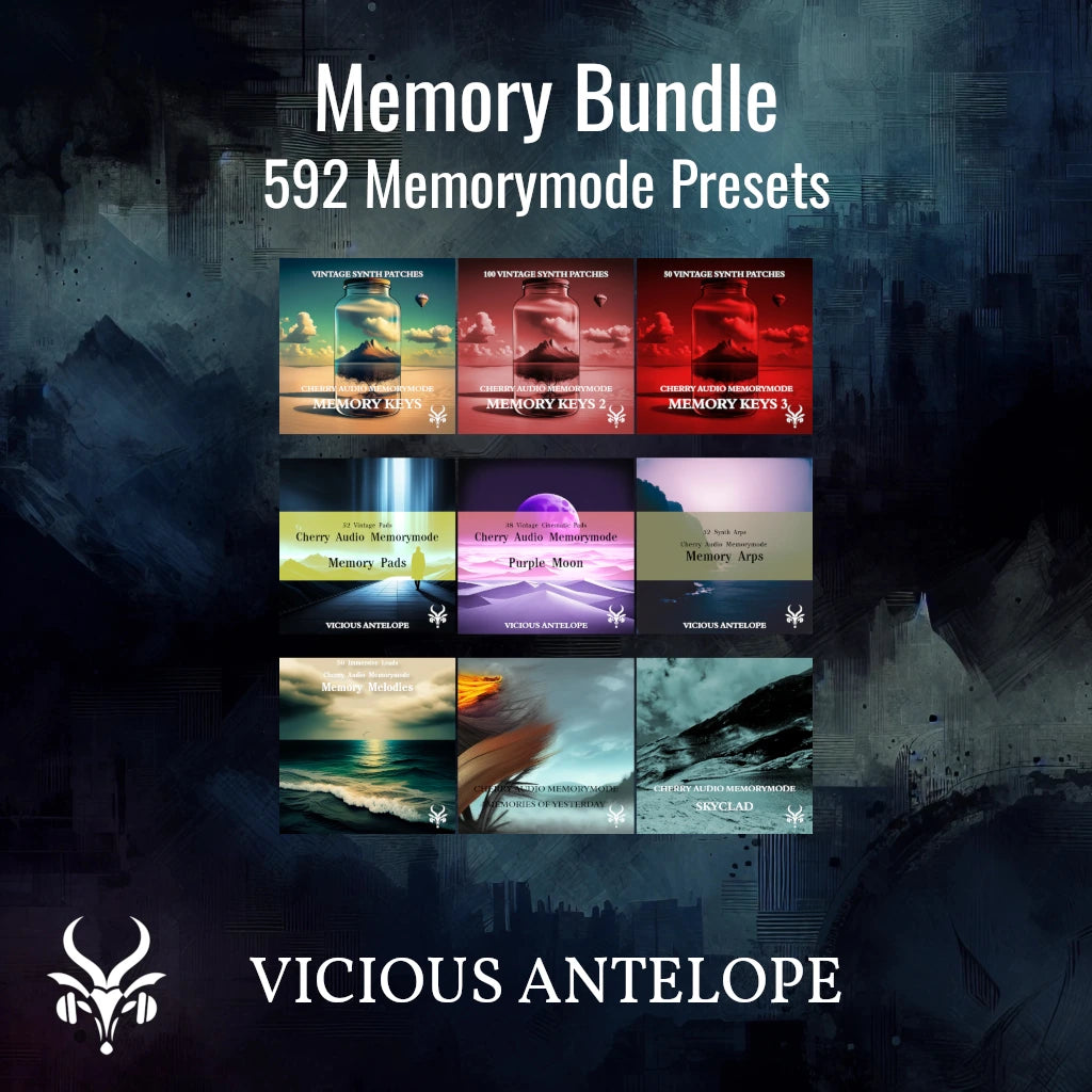 Memory Bundle preset pack cover artwork for Cherry Audio – Vicious Antelope