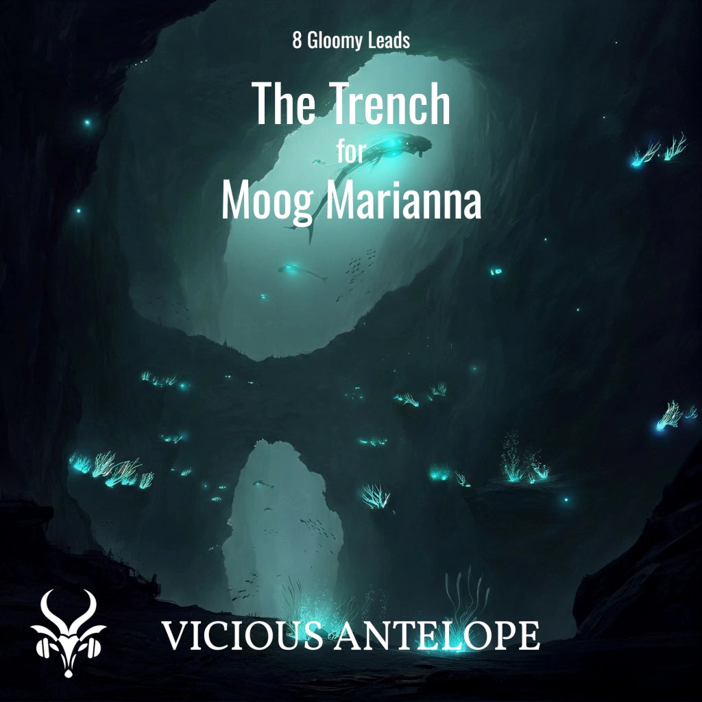 The Trench preset pack cover artwork for Moog Mariana – Vicious Antelope