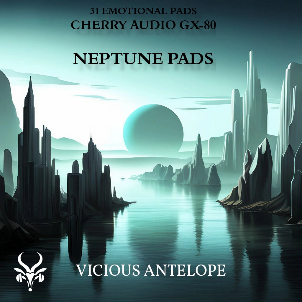 Neptune Pads preset pack cover artwork for Cherry Audio GX-80 – Vicious Antelope