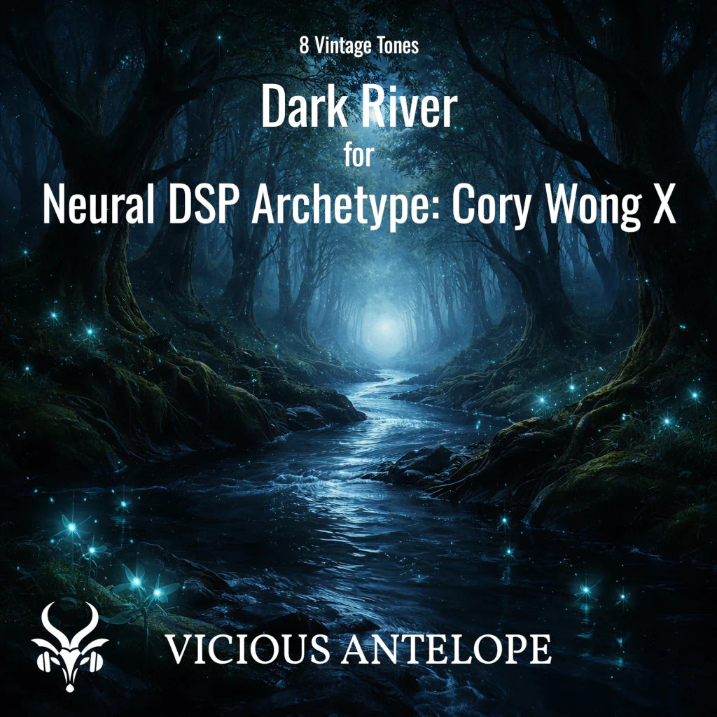 Dark River guitar pack cover artwork for Neural DSP – Vicious Antelope