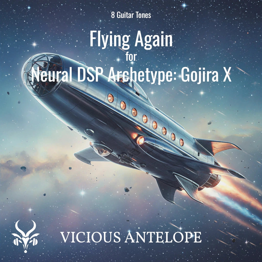 Flying Again guitar pack cover artwork for Neural DSP – Vicious Antelope