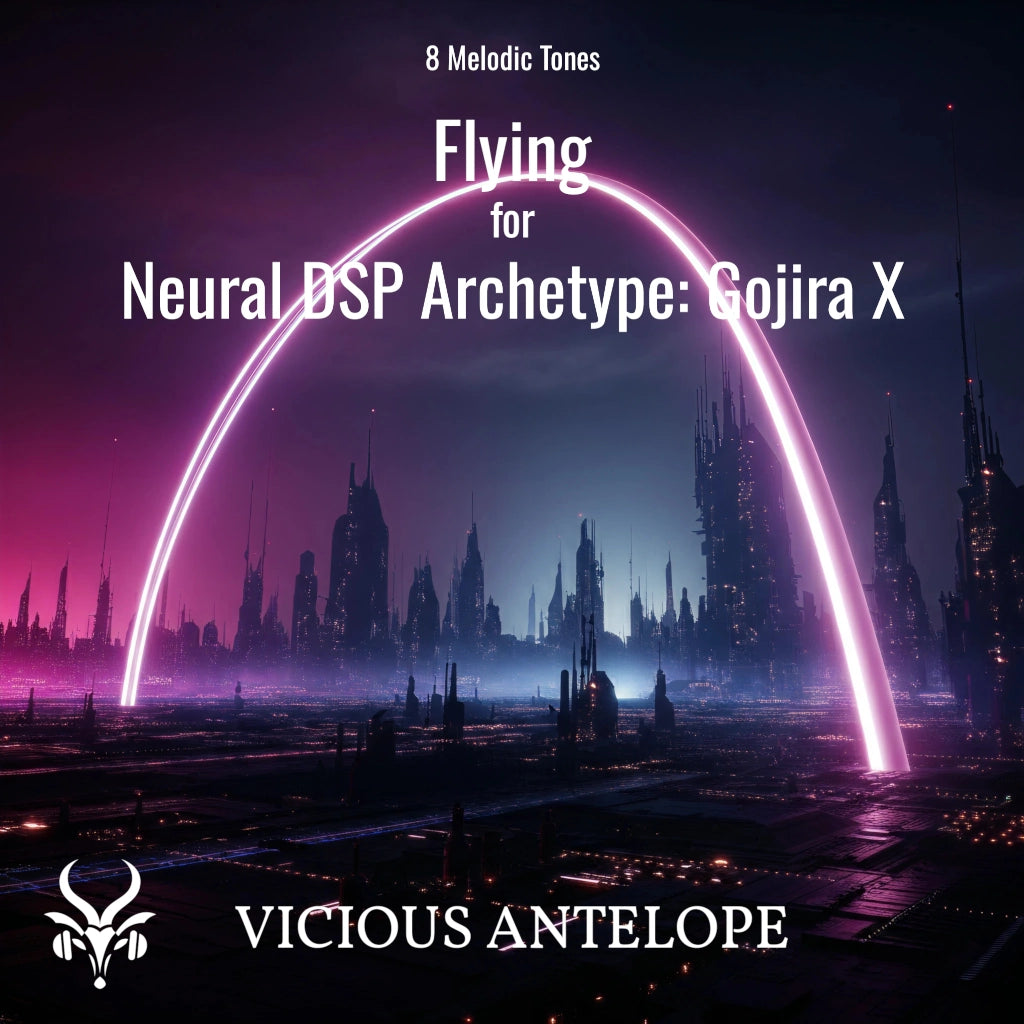 Flying Soundbank guitar pack cover artwork for Neural DSP – Vicious Antelope