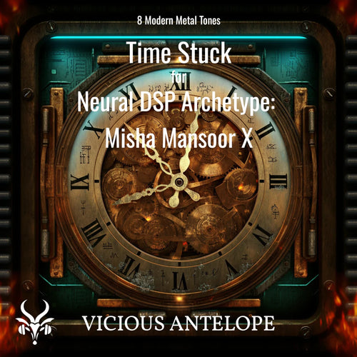 Time Stuck guitar pack cover artwork for Neural DSP – Vicious Antelope
