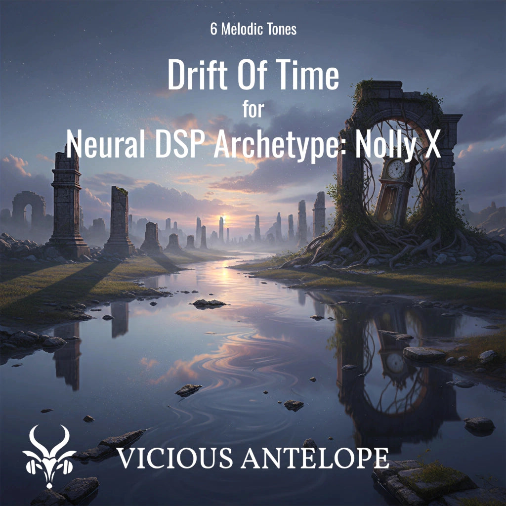 Drift Of Time guitar pack cover artwork for Neural DSP – Vicious Antelope