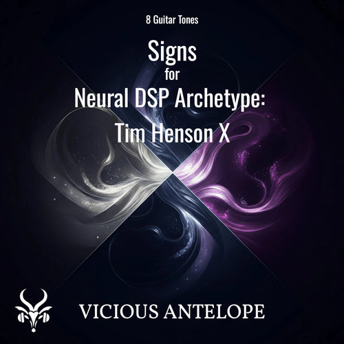 Signs guitar pack cover artwork for Neural DSP – Vicious Antelope