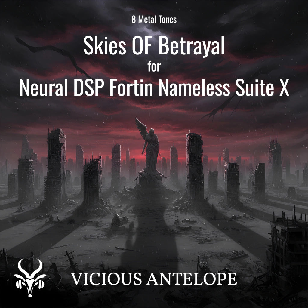 Skies Of Betrayal guitar pack cover artwork for Neural DSP – Vicious Antelope