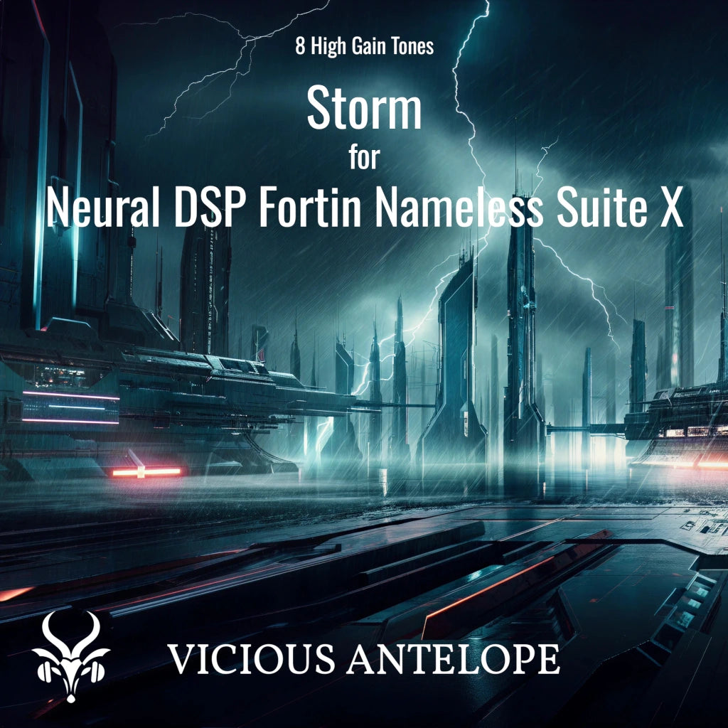 Storm guitar pack cover artwork for Neural DSP – Vicious Antelope