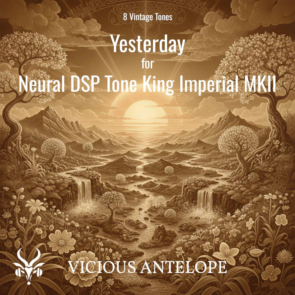 Yesterday guitar pack cover artwork for Neural DSP – Vicious Antelope