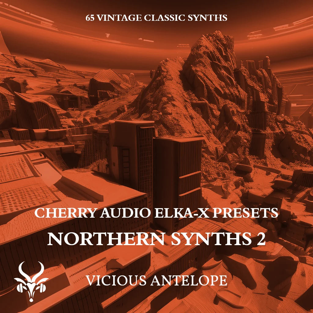 Northern Synths 2 preset pack cover artwork for Cherry Audio ELKA-X – Vicious Antelope
