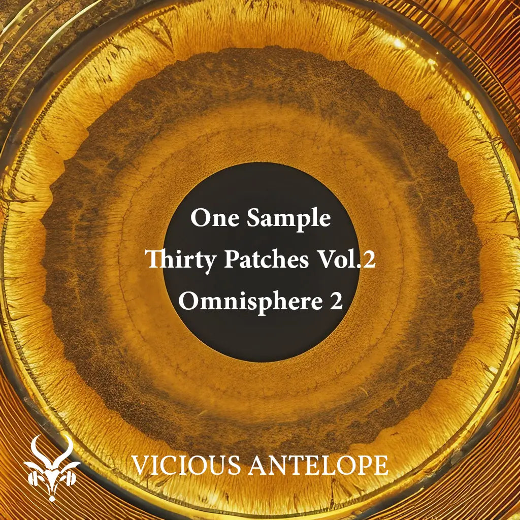 ONE SAMPLE THIRTY PATCHES vol.2 preset library cover artwork for Omnisphere 3 – Vicious Antelope