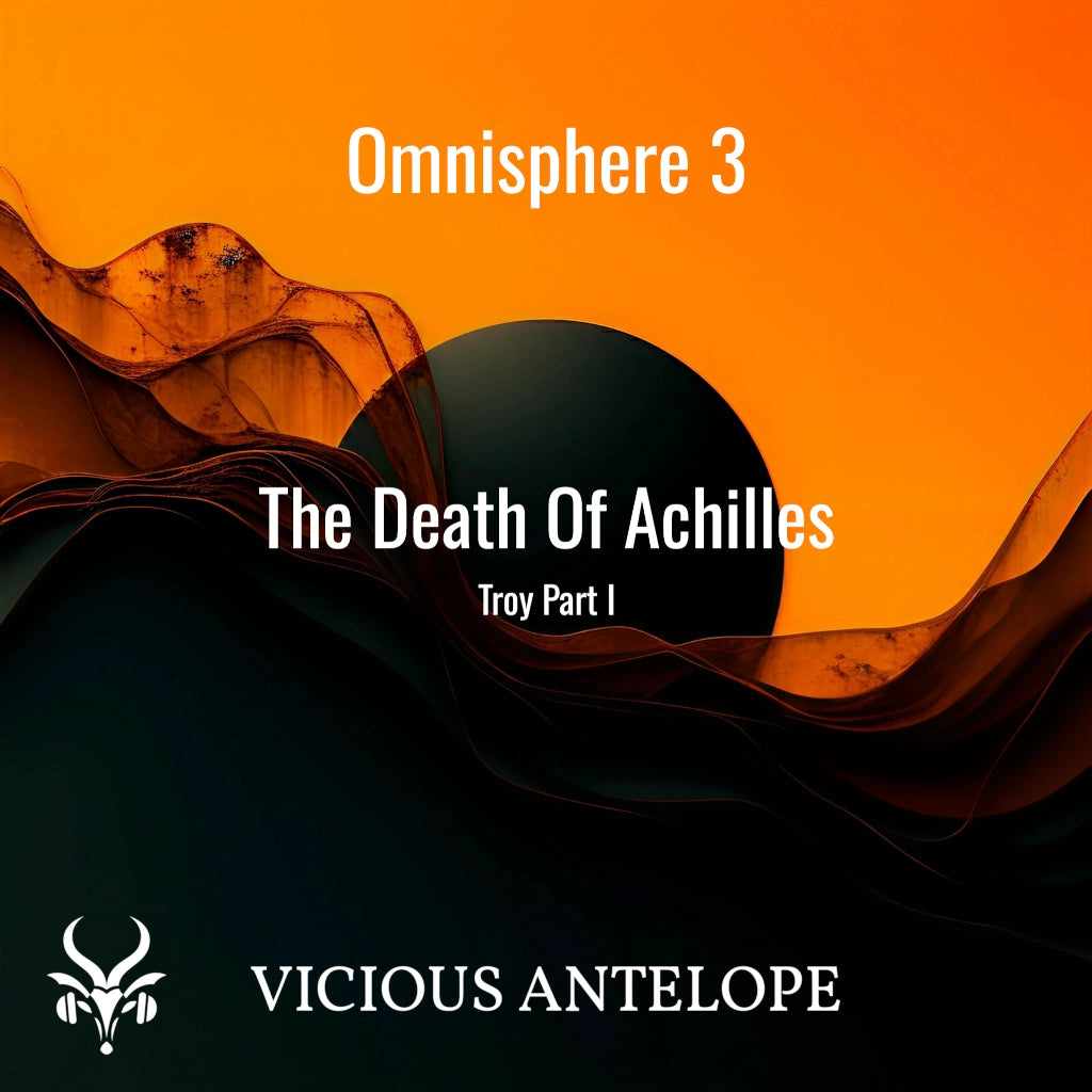 Troy I - The Death Of Achilles preset library cover artwork for Omnisphere 3 – Vicious Antelope