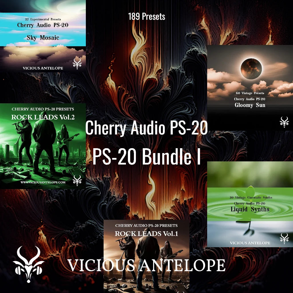 PS-20 Bundle I preset pack cover artwork for Cherry Audio – Vicious Antelope