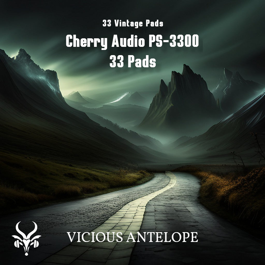33 Pads preset pack cover artwork for Cherry Audio – Vicious Antelope