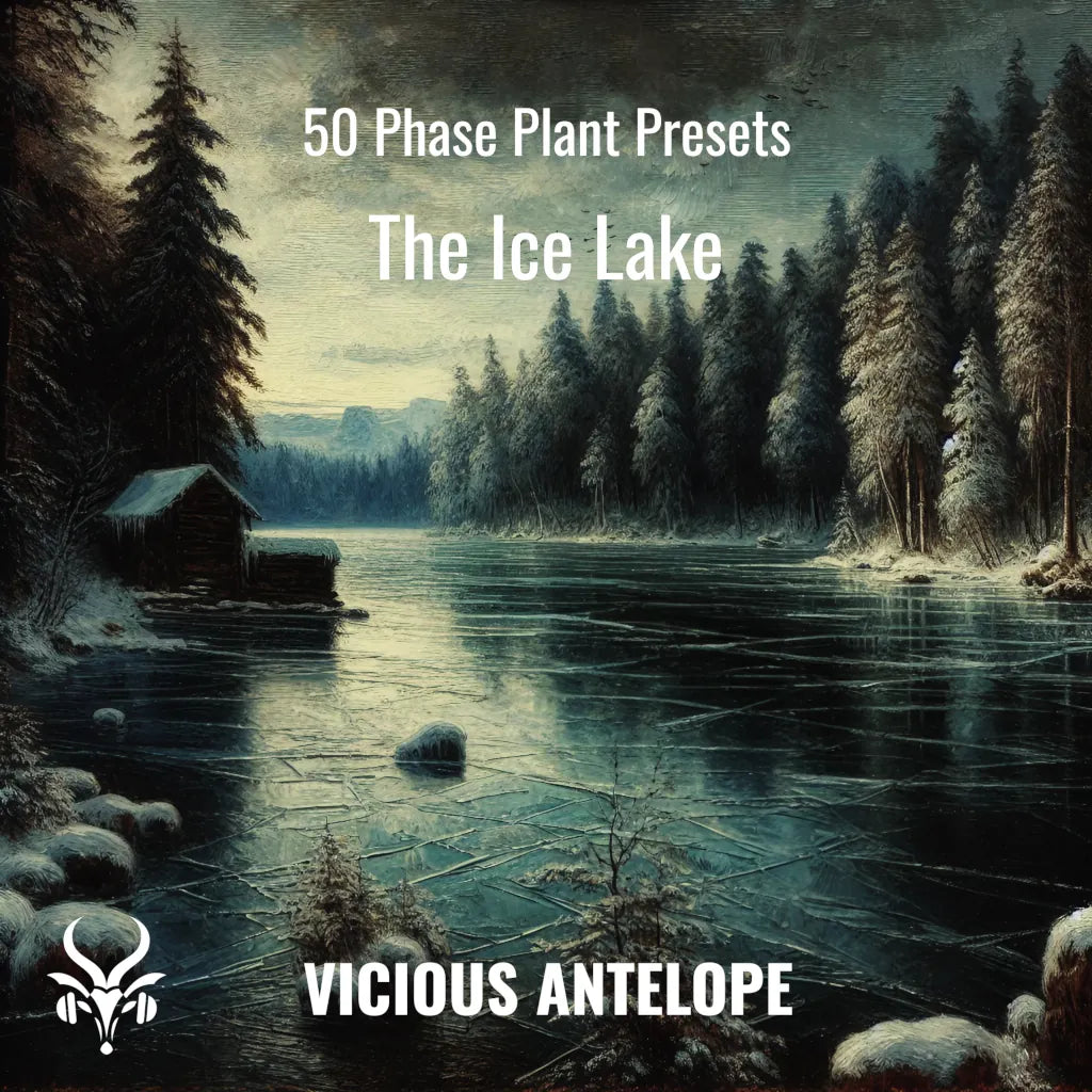 The Ice Lake preset pack cover artwork for Phaseplant Kilohearts  – Vicious Antelope