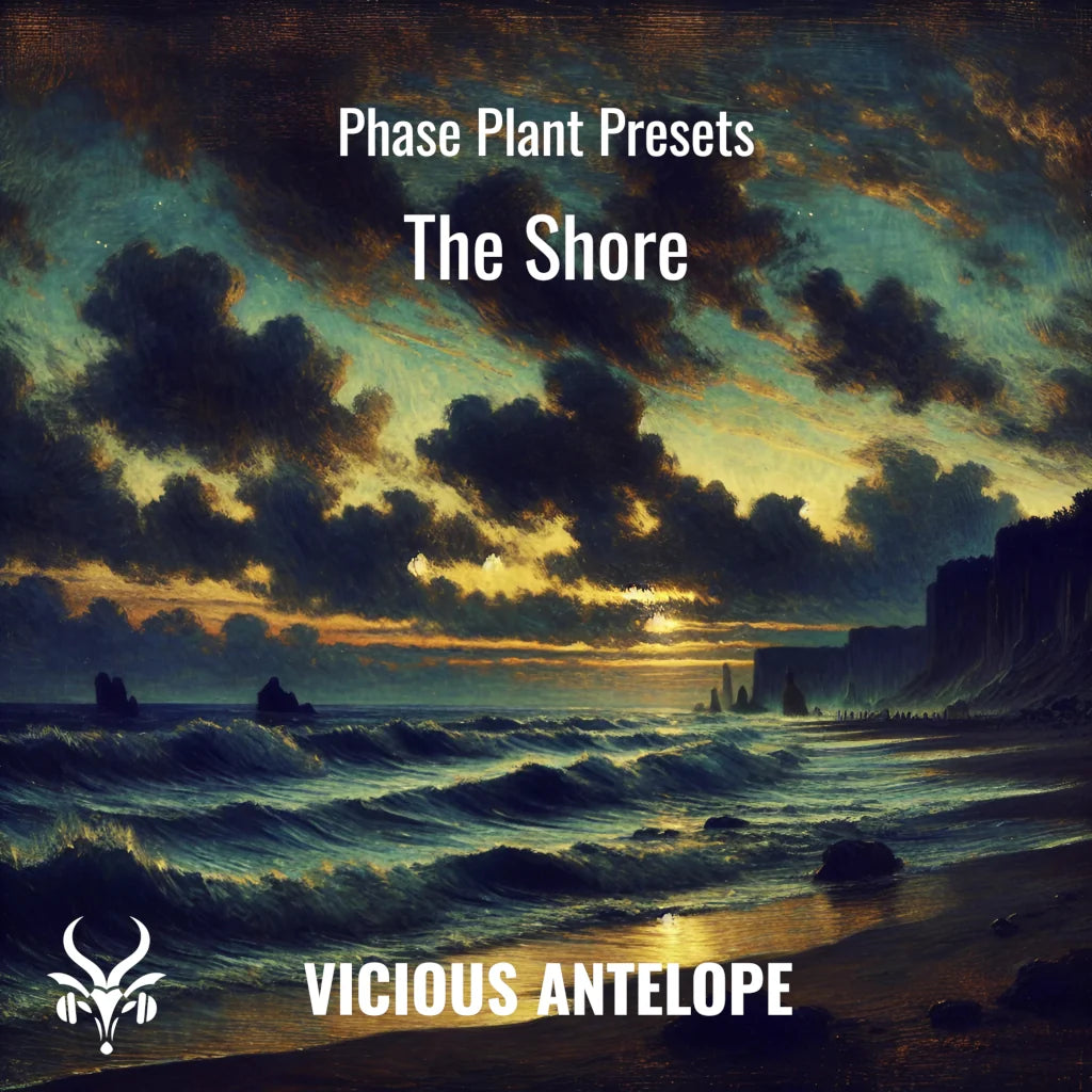 The Shore preset pack cover artwork for Phaseplant Kilohearts  – Vicious Antelope