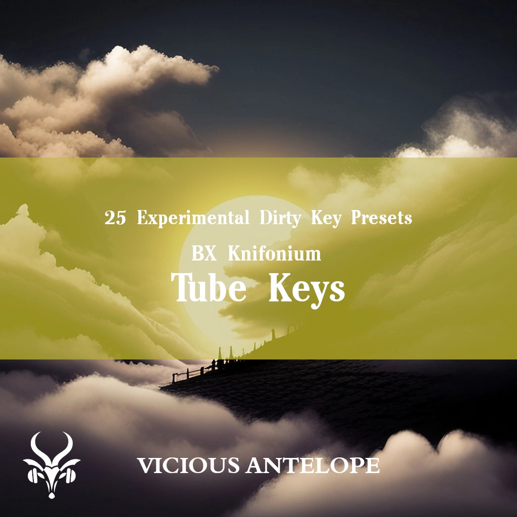 Tube Keys preset pack cover artwork for Knifonium – Vicious Antelope