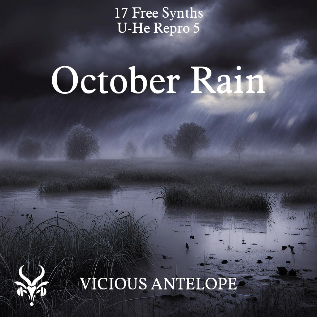 October Rain preset pack cover artwork for U-He RePro 5 – Vicious Antelope