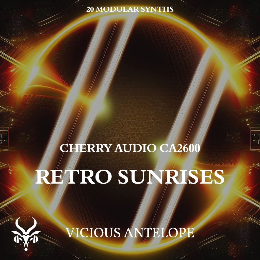 Retro Sunrises preset pack cover artwork for Cherry Audio – Vicious Antelope