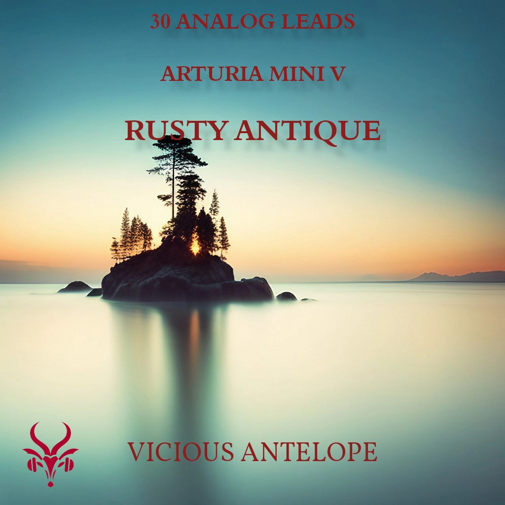 Rusty Antique preset pack cover artwork for Arturia – Vicious Antelope