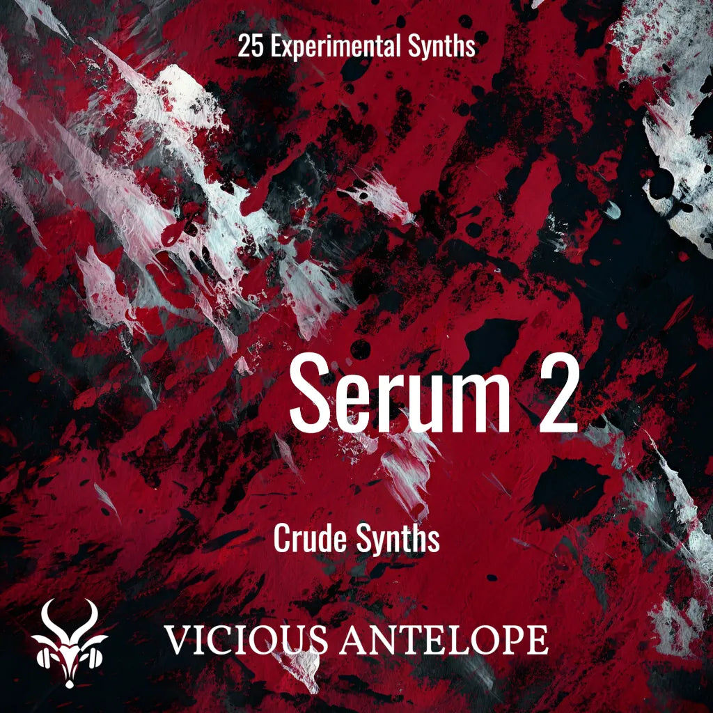 Crude Synths preset pack cover artwork for Serum 2 – Vicious Antelope