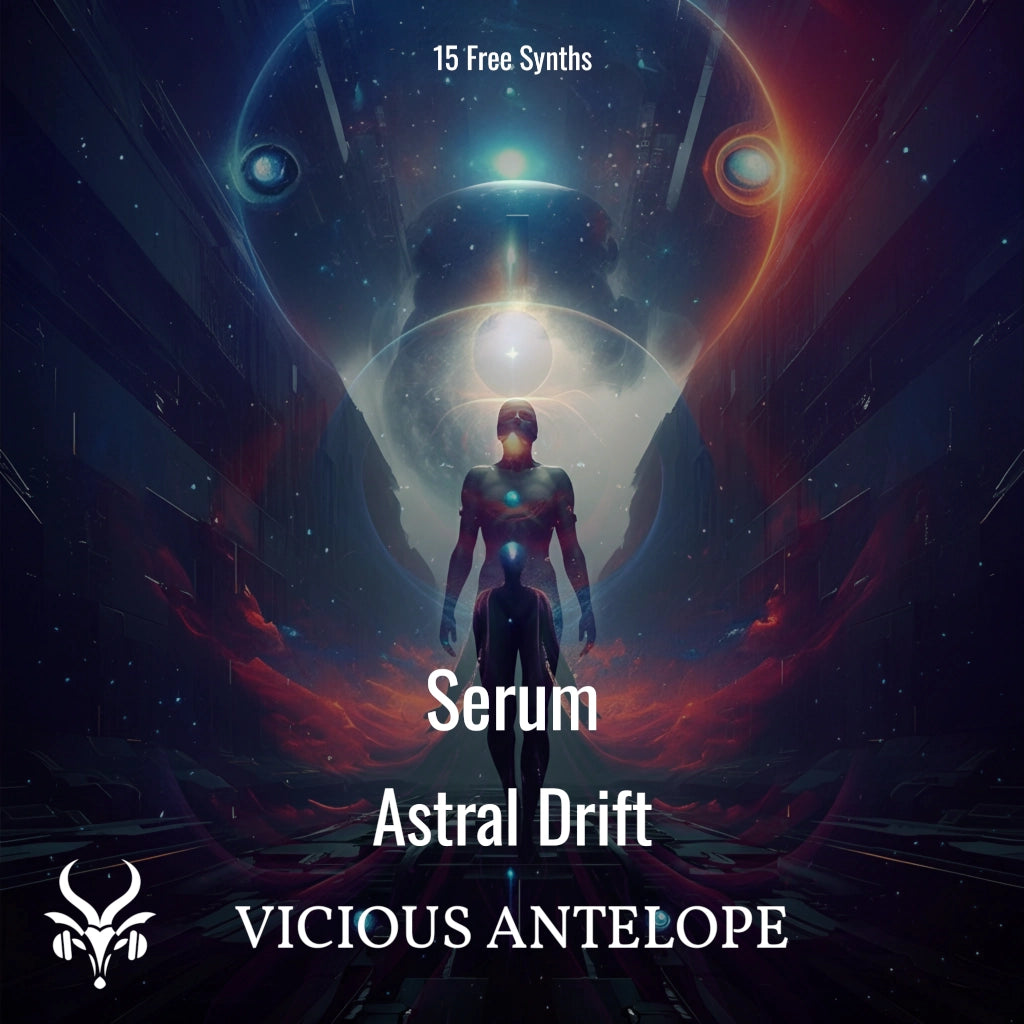 Astral Drift preset pack cover artwork for Serum 2 – Vicious Antelope