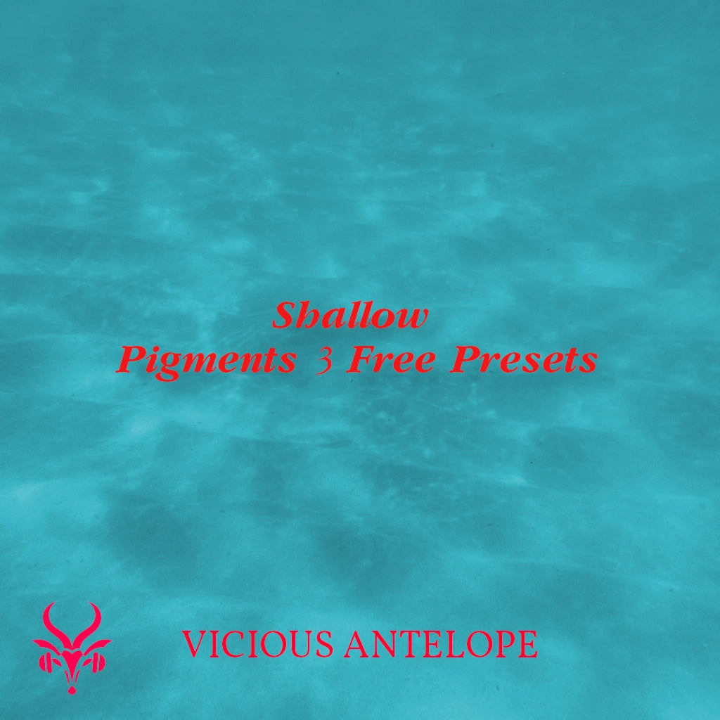 Shallow preset pack cover artwork for Arturia Pigments – Vicious Antelope