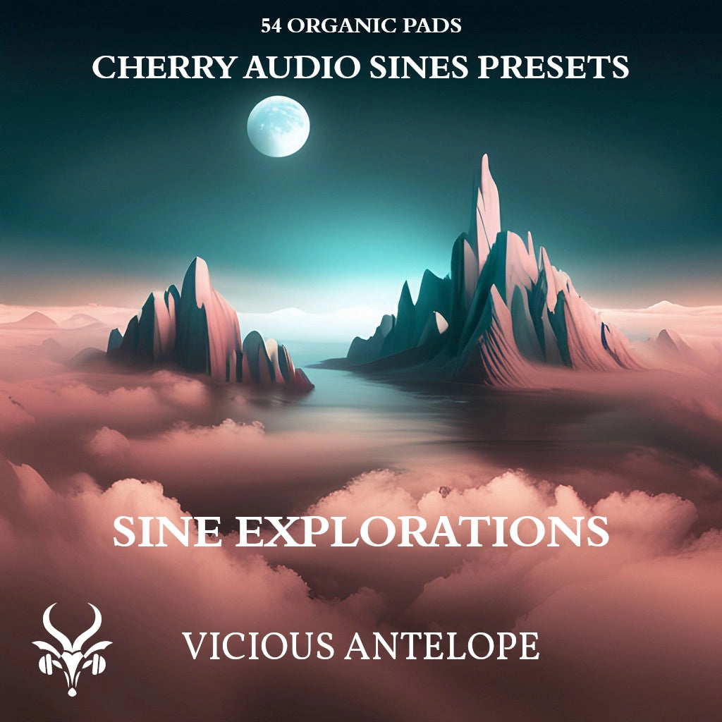 Sine explorations preset pack cover artwork for Cherry Audio – Vicious Antelope