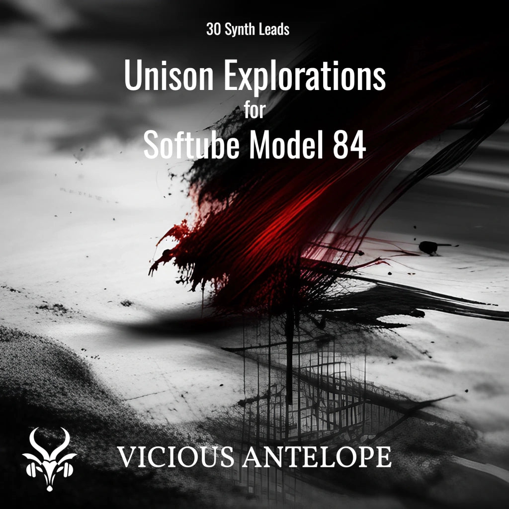 Unison Explorations preset pack cover artwork for Softube Model 84 – Vicious Antelope