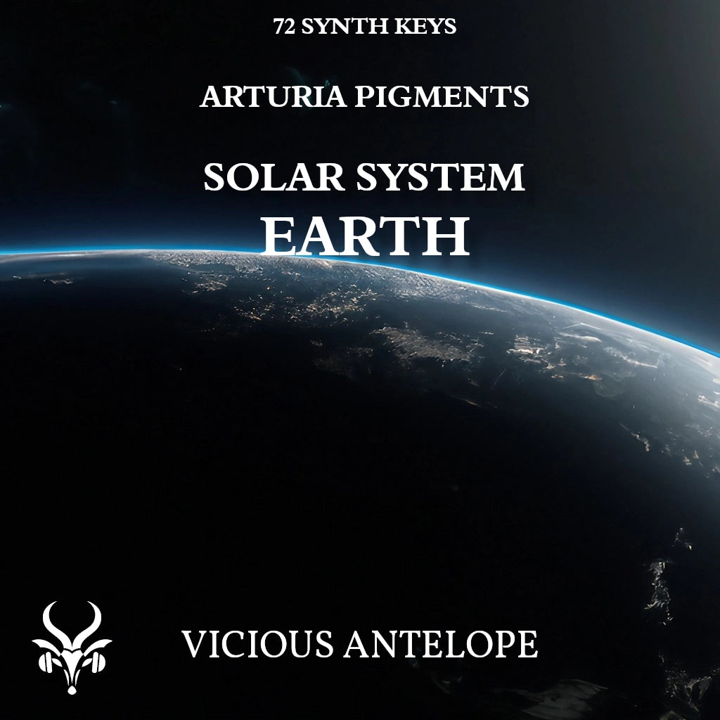 Solar System Earth preset pack cover artwork for Arturia Pigments – Vicious Antelope