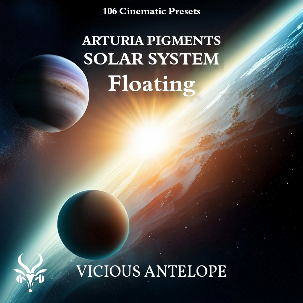 Solar System Floating preset pack cover artwork for Arturia Pigments – Vicious Antelope