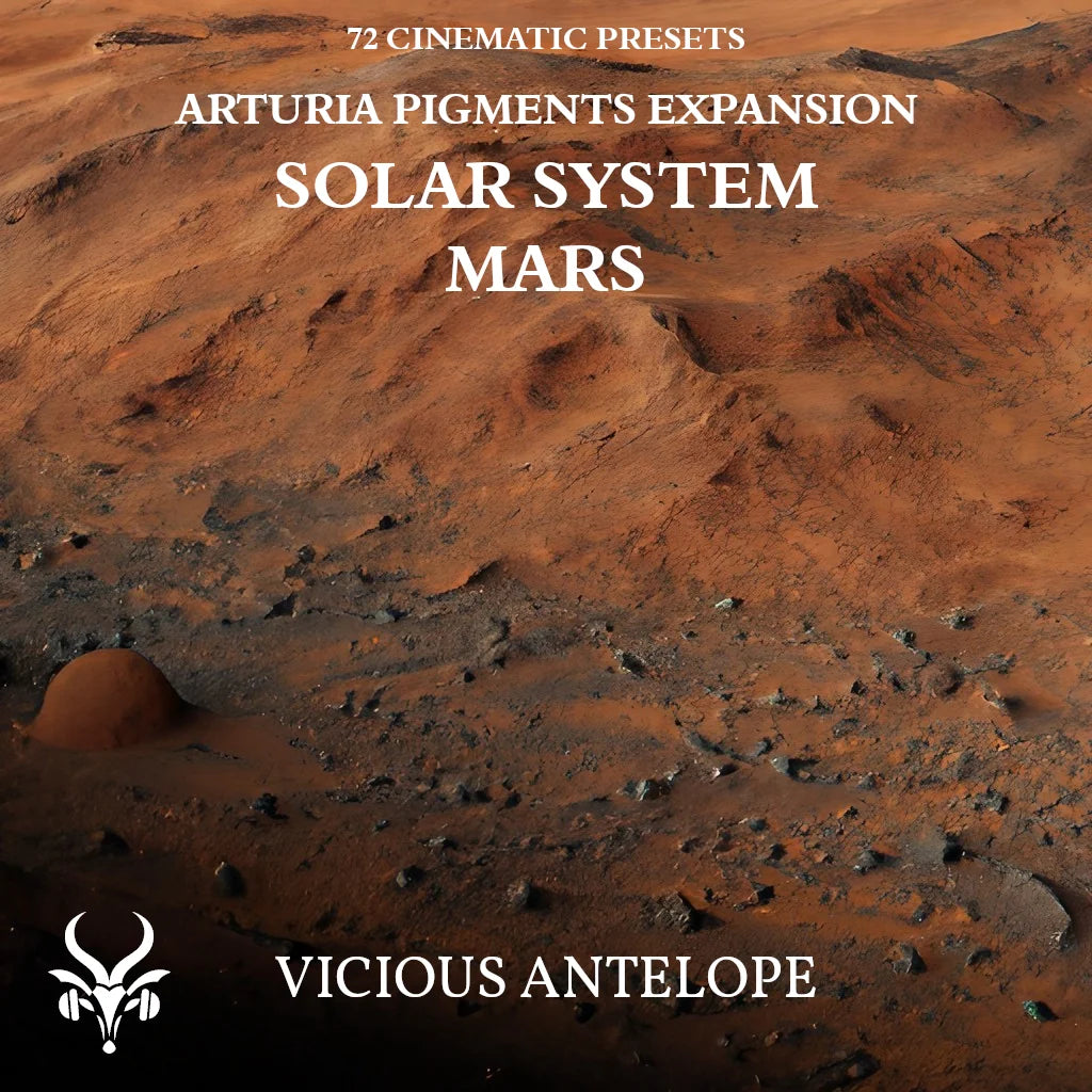 Solar System Mars- preset pack cover artwork for Arturia Pigments – Vicious Antelope