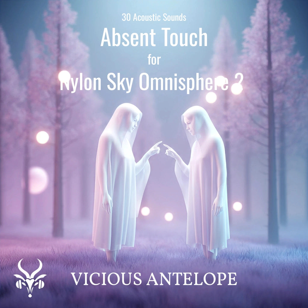 Absent touch preset library cover artwork for Omnisphere 3 – Vicious Antelope