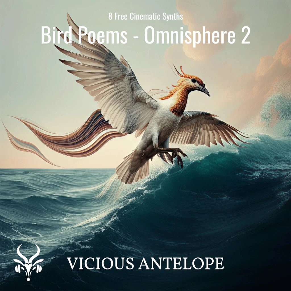 Bird Poems preset library cover artwork for Omnisphere 3 – Vicious Antelope