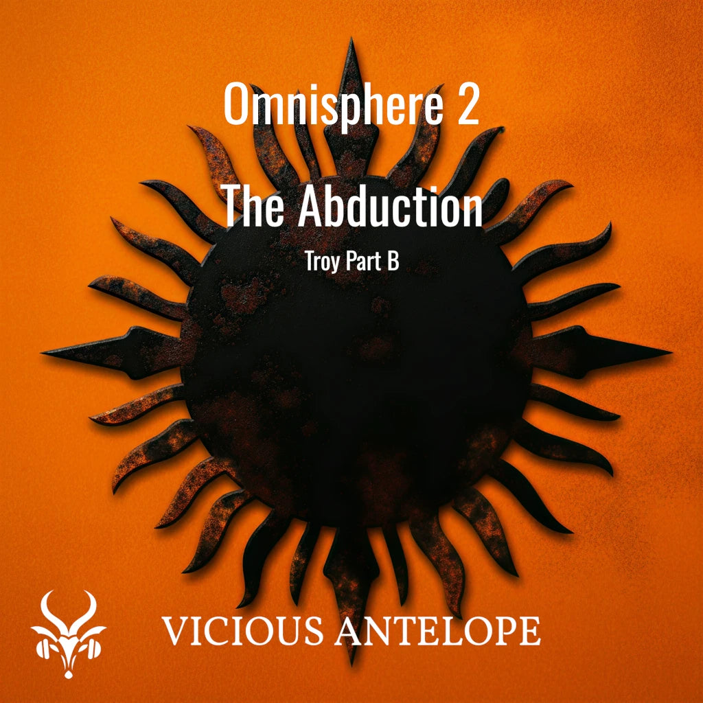 Troy Part B : The Abduction preset library cover artwork for Omnisphere 3 – Vicious Antelope