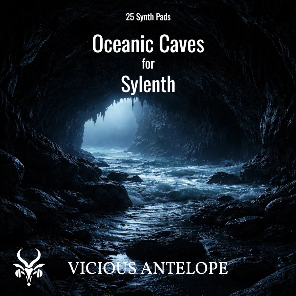 Oceanic Caves preset pack cover artwork for Sylenth Lennar Digital – Vicious Antelope
