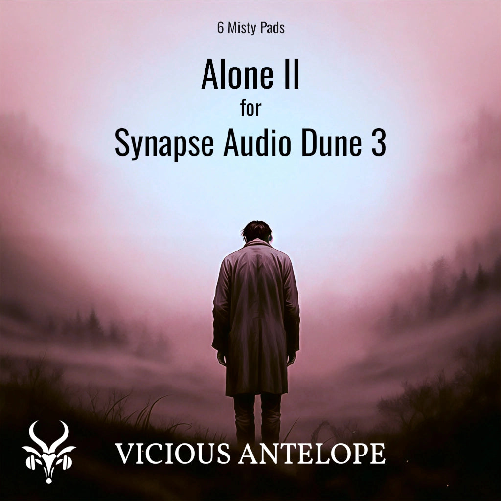 Alone II preset library cover artwork for Dune 3 – Vicious Antelope
