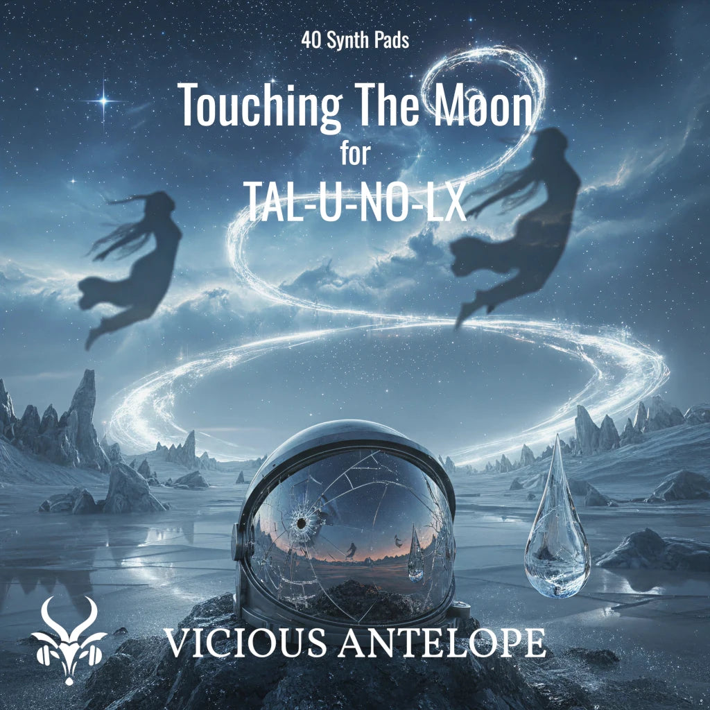 Touching The Moon preset pack cover artwork for TAL-U-No-LX – Vicious Antelope