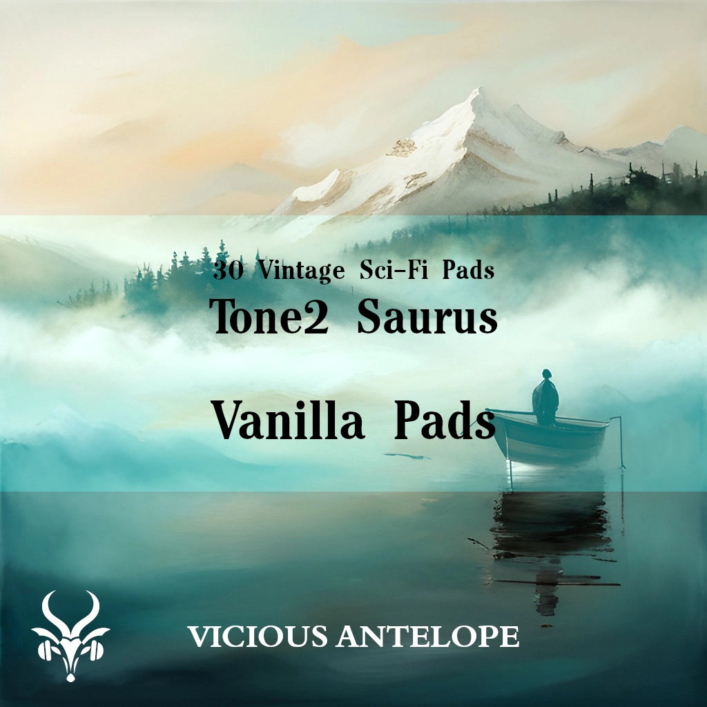 Vanilla Pads preset pack cover artwork for Tone 2 Saurus – Vicious Antelope
