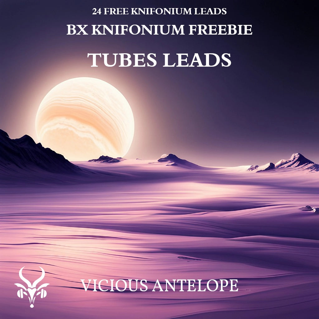 Tubes Leads- preset pack cover artwork for Knifonium – Vicious Antelope