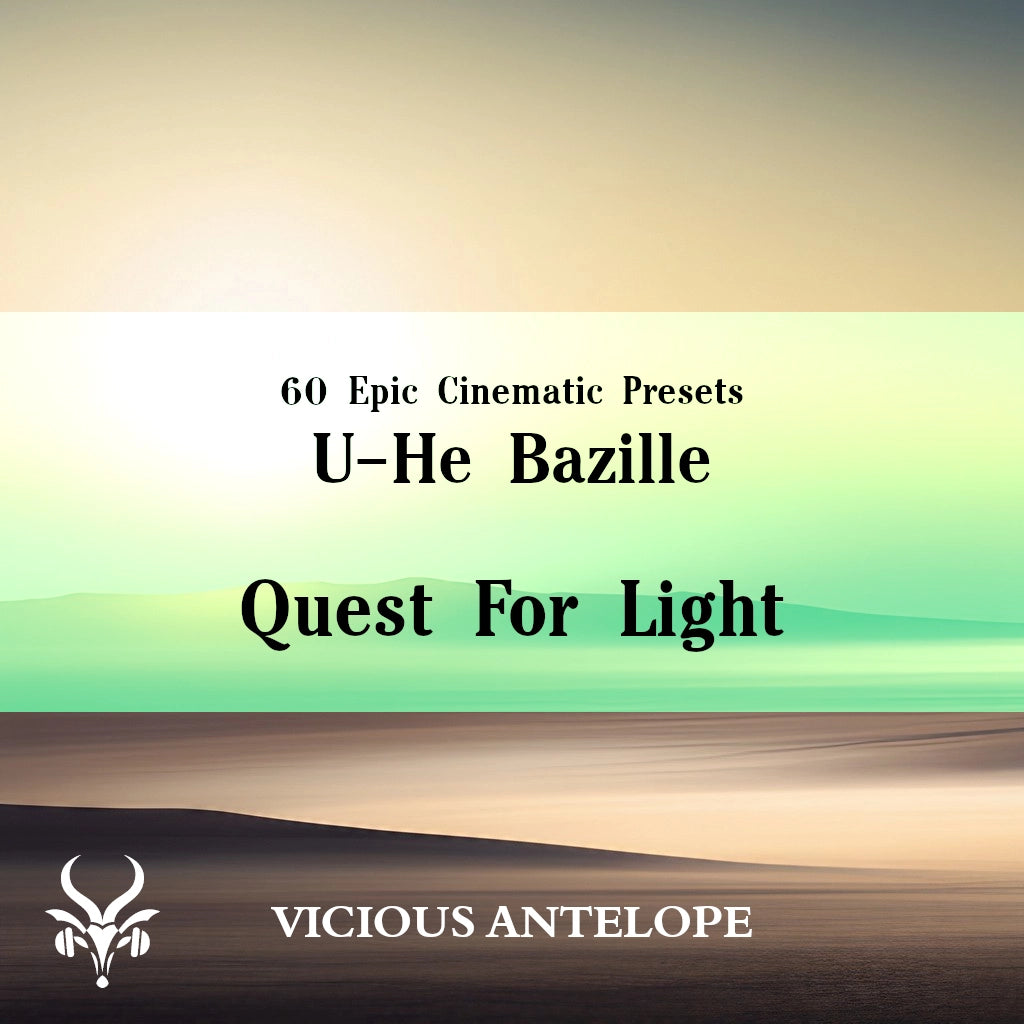 Quest For Light preset pack cover artwork for U-He BAZILLE – Vicious Antelope