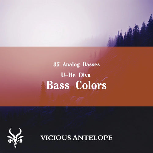Bass Colors preset pack cover artwork for U-He Diva – Vicious Antelope