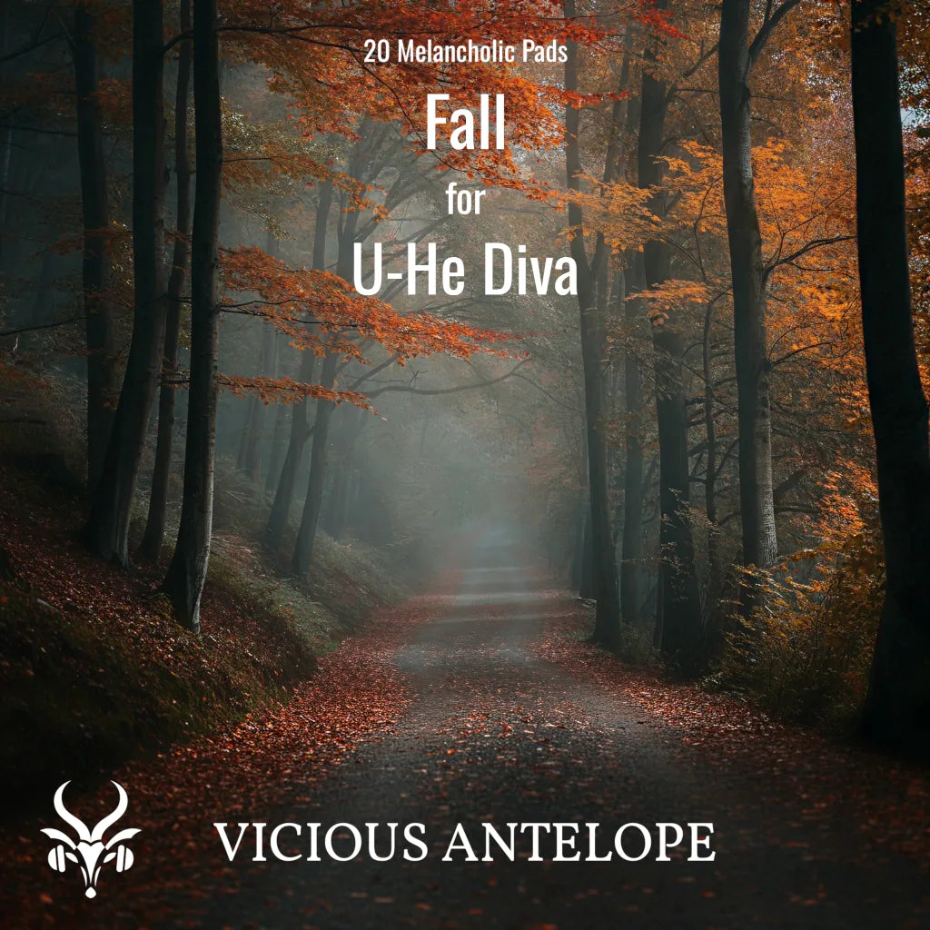 Fall preset pack cover artwork for U-He Diva – Vicious Antelope