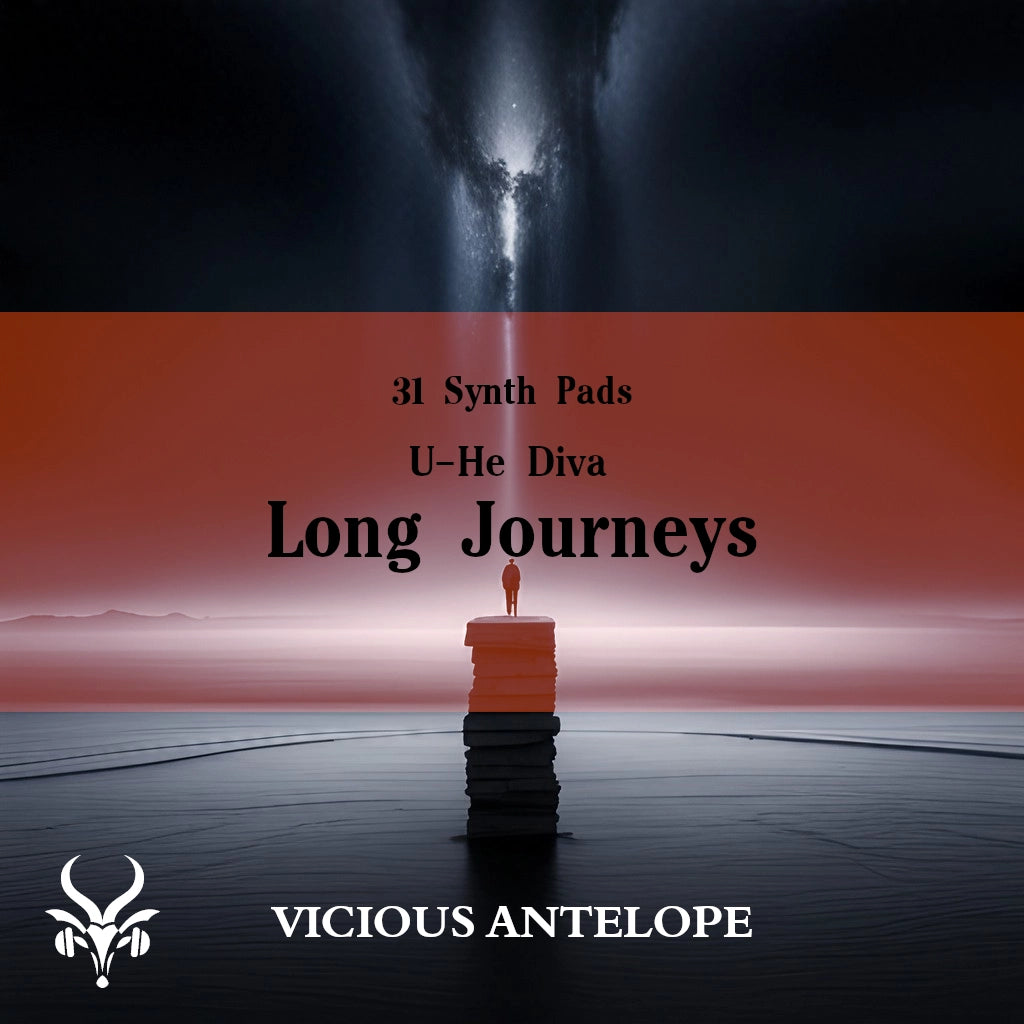 Long Journeys preset pack cover artwork for U-He Diva – Vicious Antelope