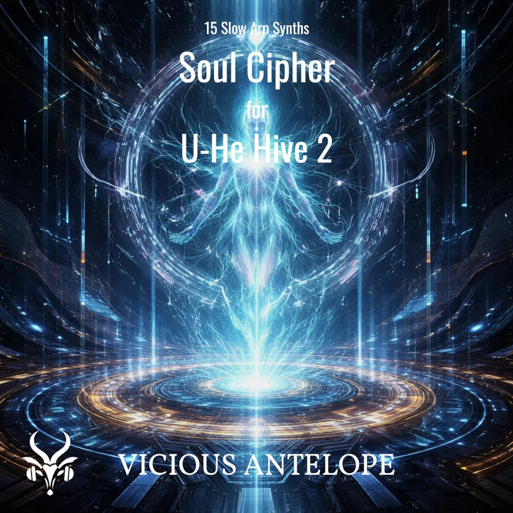Soul Cipher preset pack cover artwork for U-He Hive – Vicious Antelope