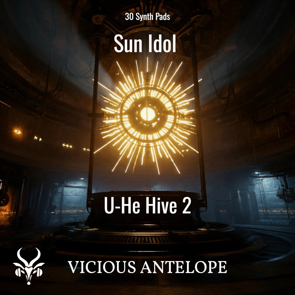Sun Idol preset pack cover artwork for U-He Hive – Vicious Antelope