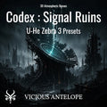 Zebra 3 cinematic preset pack with atmospheric bass synths and sci fi textures