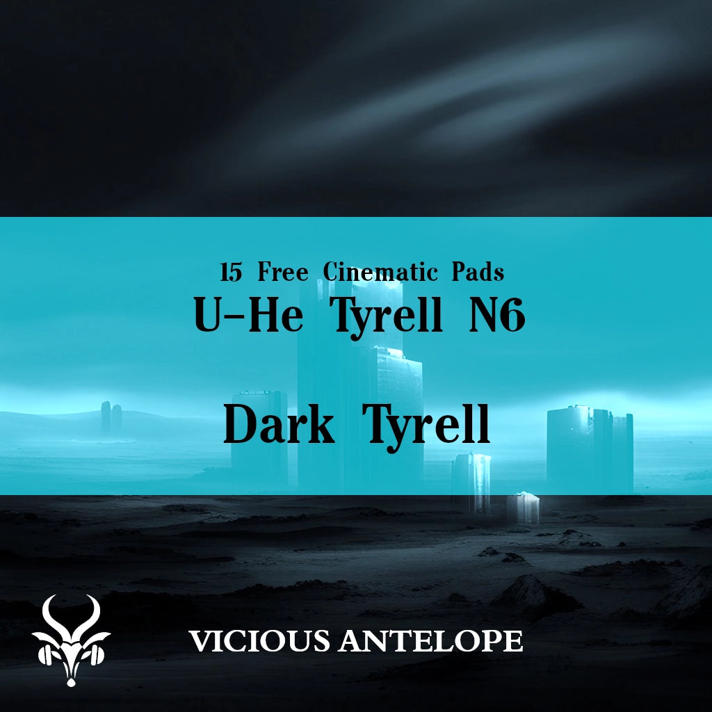 Dark Tyrell preset pack cover artwork for Tyrell N6 – Vicious Antelope