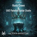 Rusty Crown guitar pack cover artwork for Universal Audio Amps – Vicious Antelope