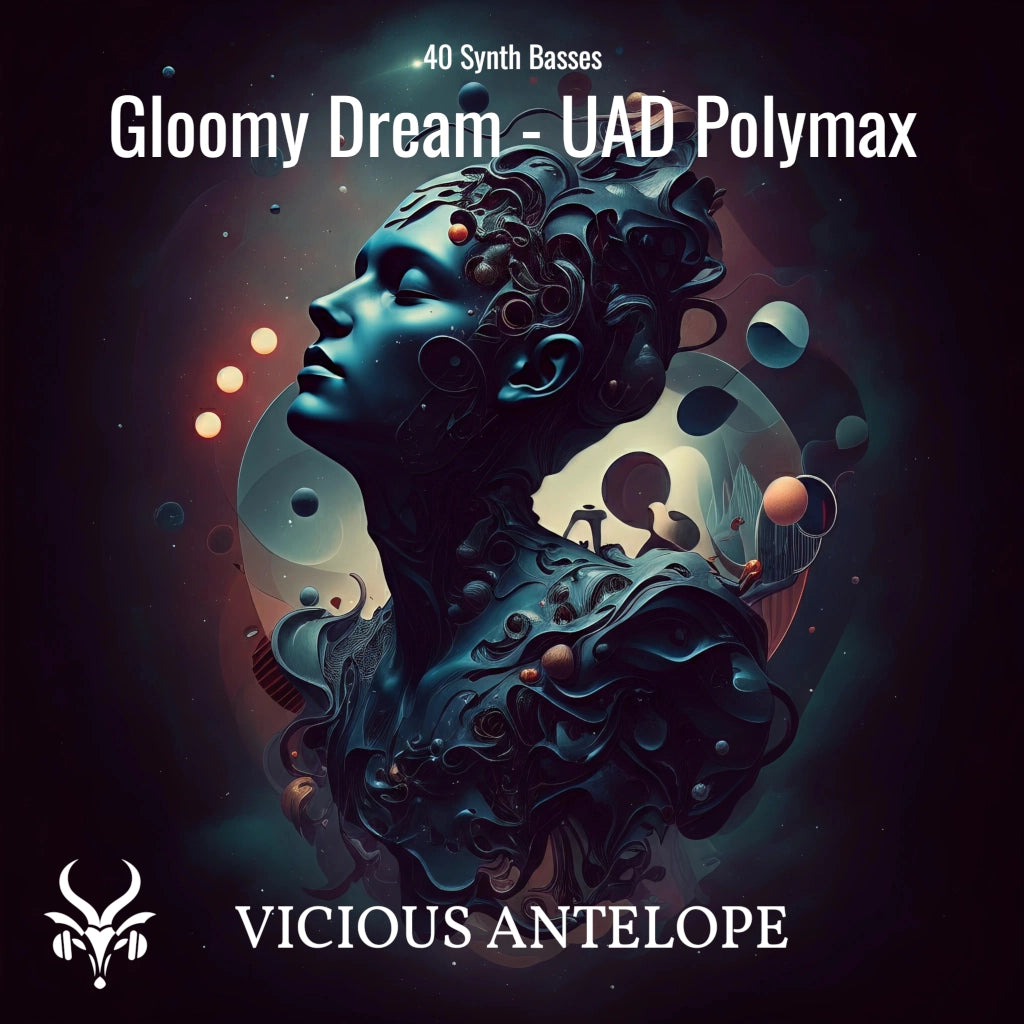 Gloomy Dream preset pack cover artwork for Universal Audio Polymax – Vicious Antelope